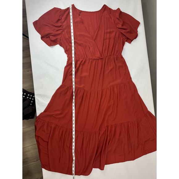 Petal & Pup Barker Maxi Dress Rust Boho Cottagecore Comfort Dress Women Large - Picture 7 of 10